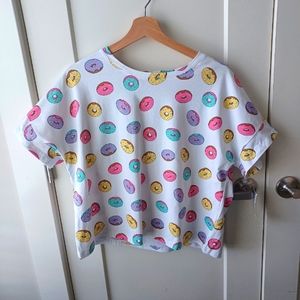 PJ Couture Pastel Donuts Boxy Pj TOP